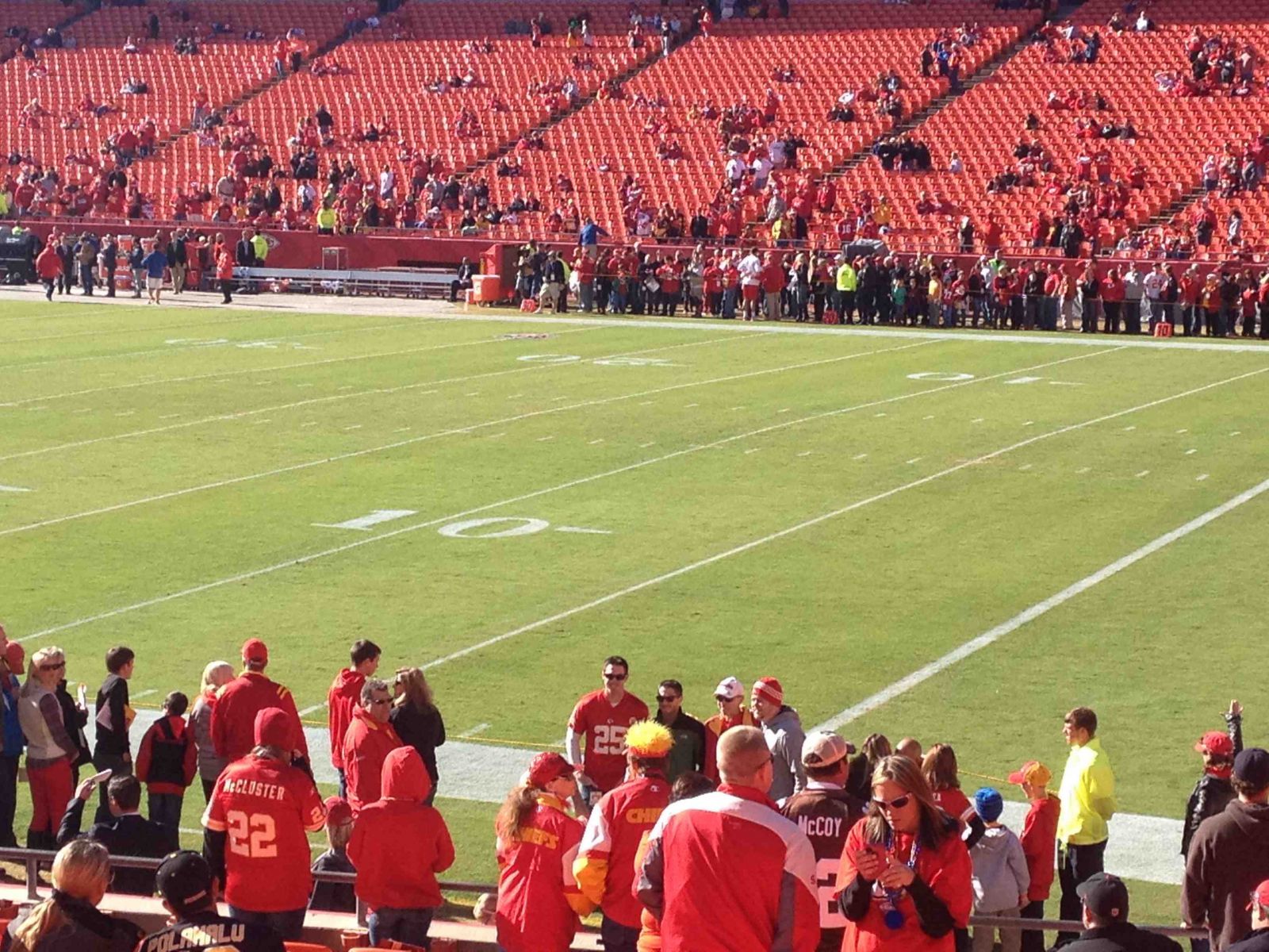 section 133, row 18 seat view  - arrowhead stadium