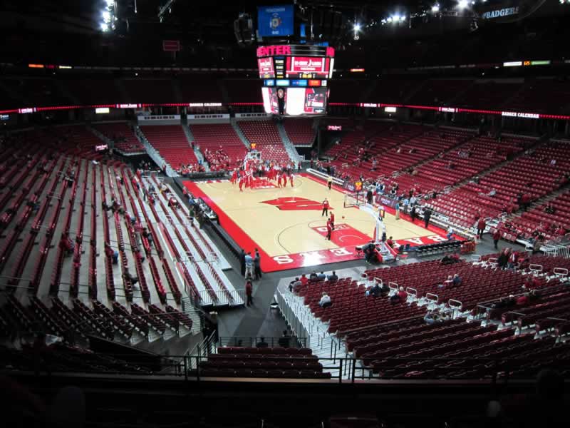 section 203 seat view  for basketball - kohl center