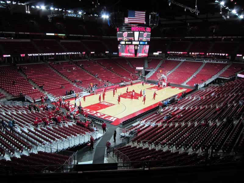 section 212 seat view  for basketball - kohl center