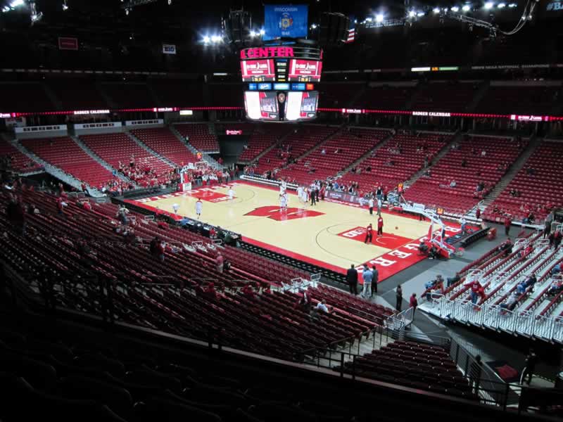 section 205 seat view  for basketball - kohl center