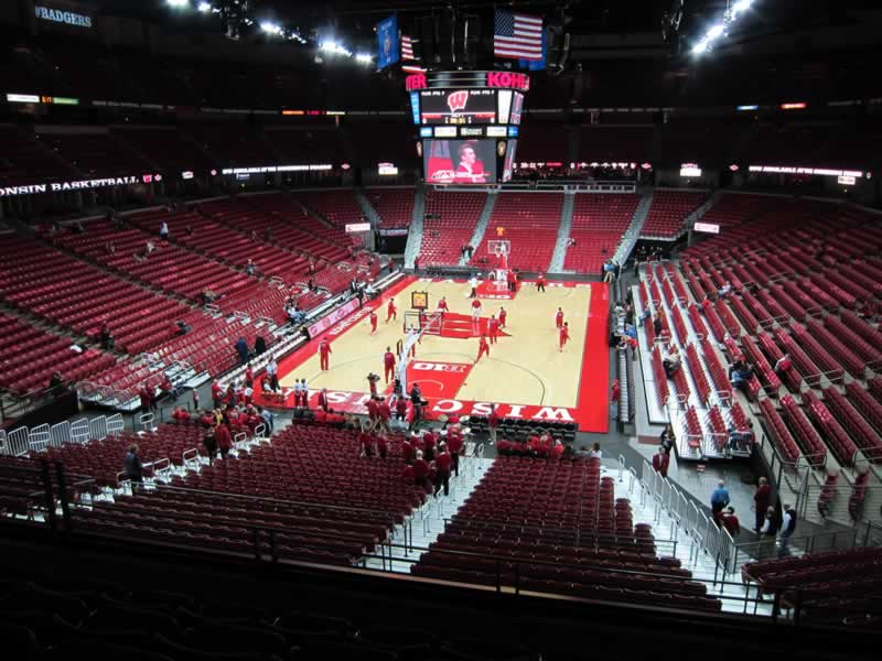 section 214 seat view  for basketball - kohl center