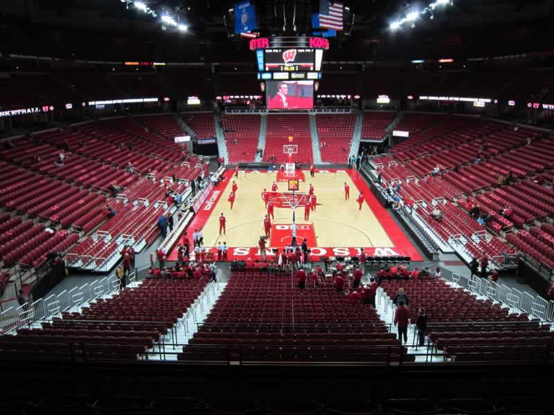 section 215 seat view  for basketball - kohl center