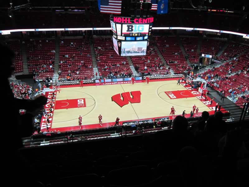 section 309 seat view  for basketball - kohl center