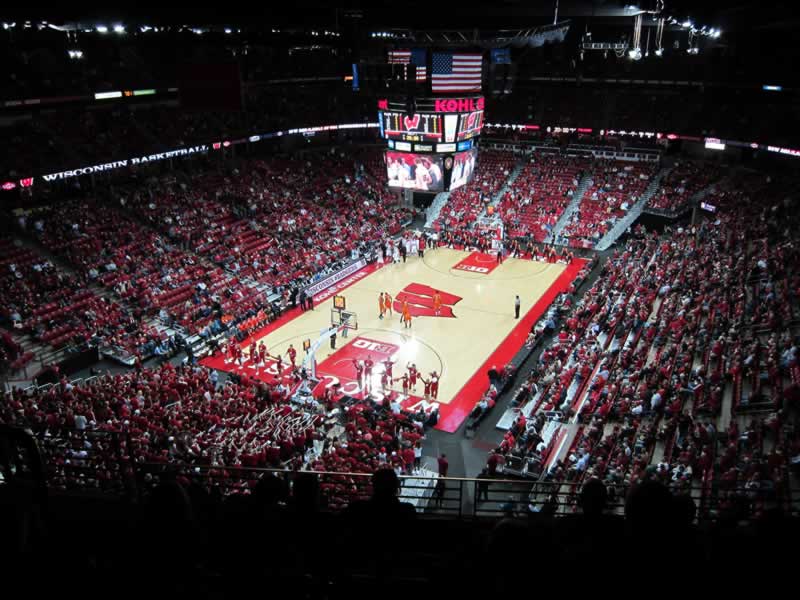 section 313 seat view for basketball - kohl center