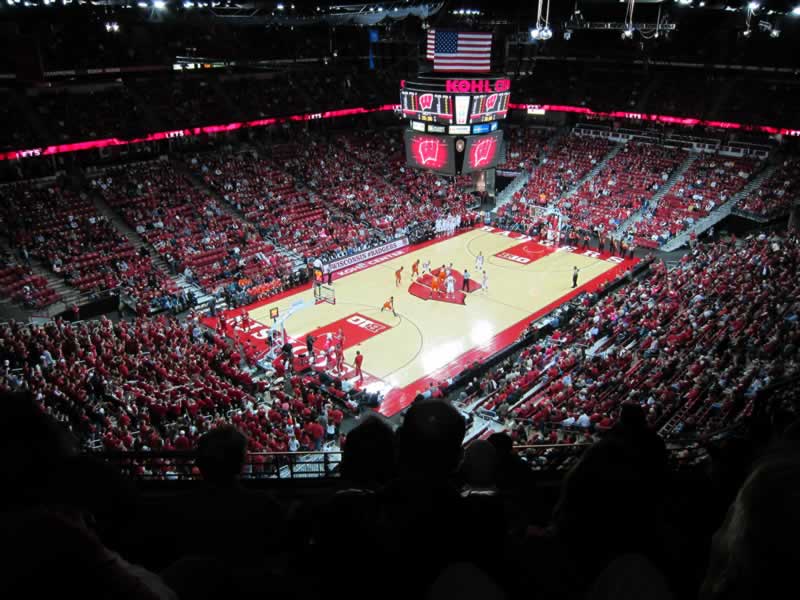 section 312 seat view  for basketball - kohl center