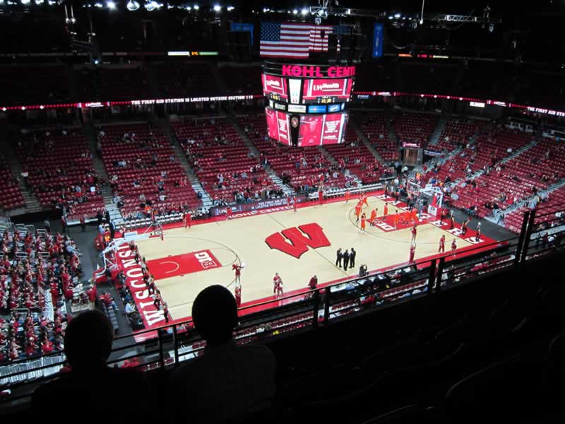section 310 seat view  for basketball - kohl center