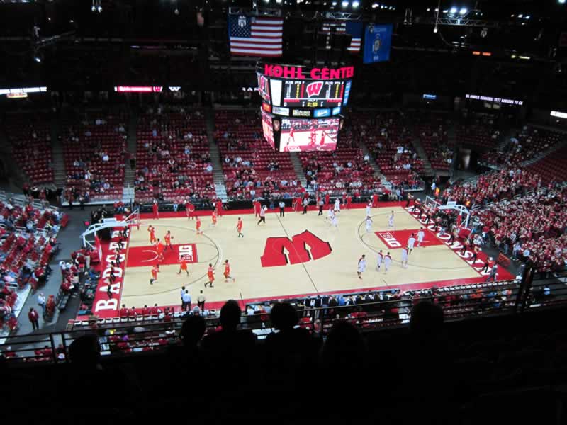 section 323 seat view  for basketball - kohl center