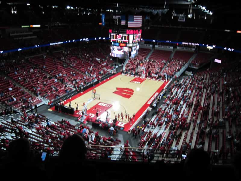 section 327 seat view  for basketball - kohl center