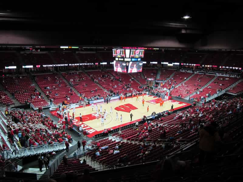 section 211, row k seat view  for basketball - kohl center