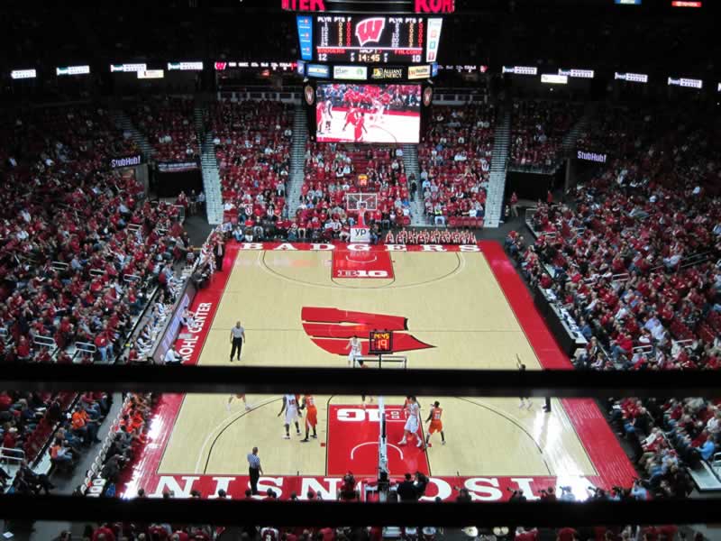 section 315, row a seat view  for basketball - kohl center