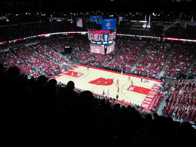 section 320, row k seat view  for basketball - kohl center