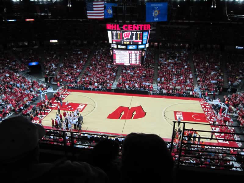section 322, row c seat view  for basketball - kohl center