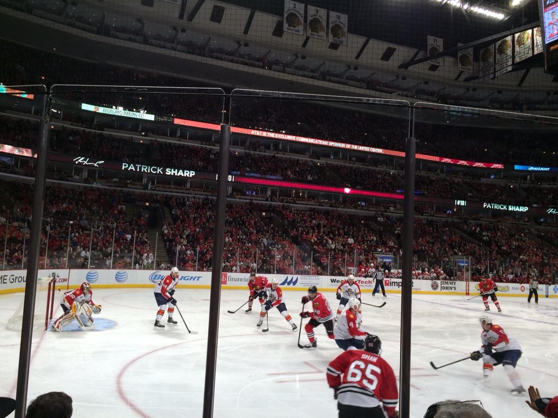 section 114, row 4 seat view  for hockey - united center