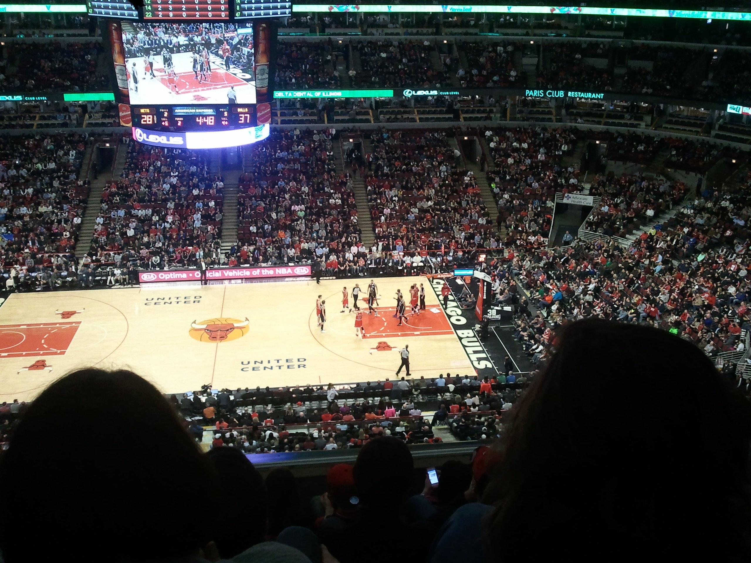 section 317, row 6 seat view  for basketball - united center