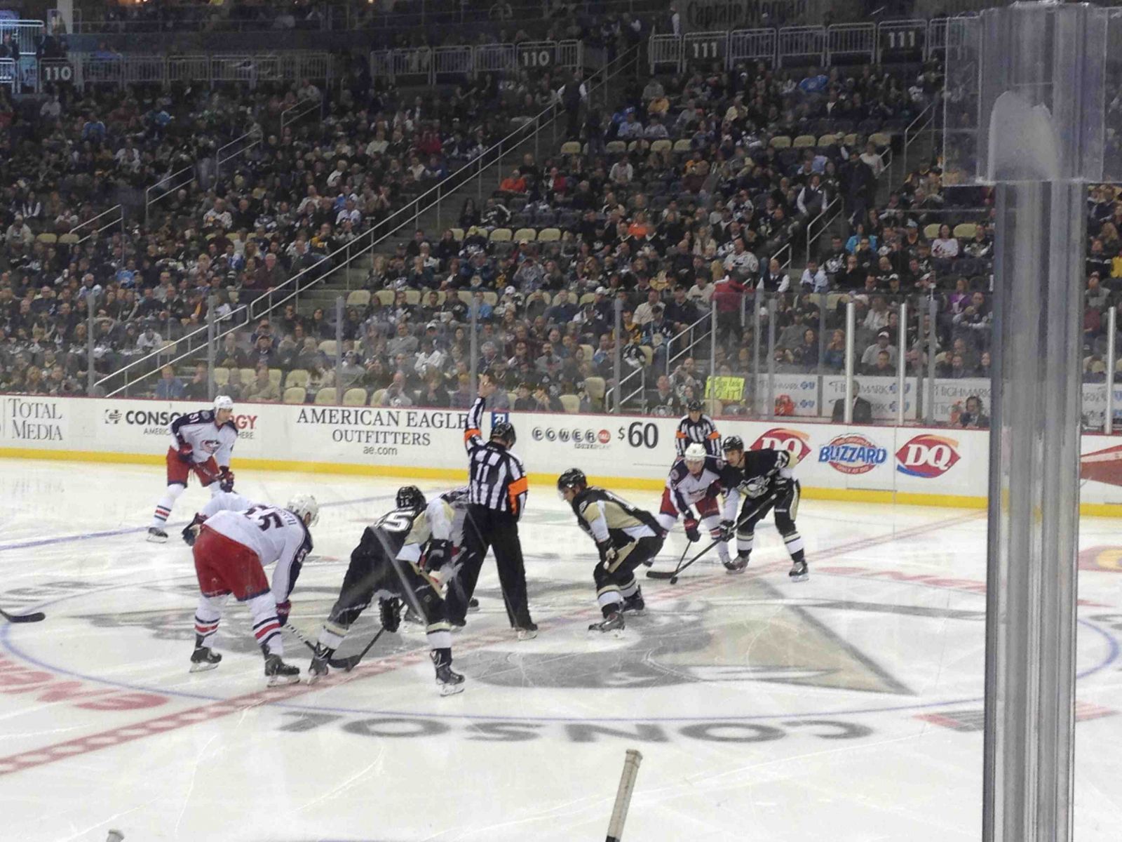 section 101, row c seat view  for hockey - ppg paints arena