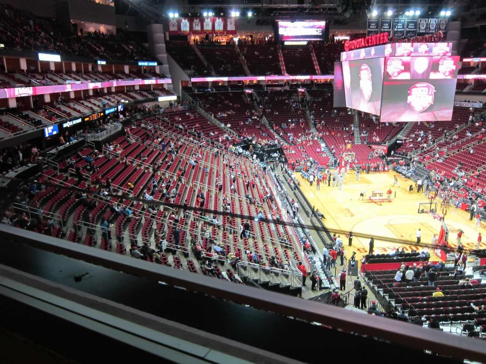 section 403, row 1 seat view  for basketball - toyota center