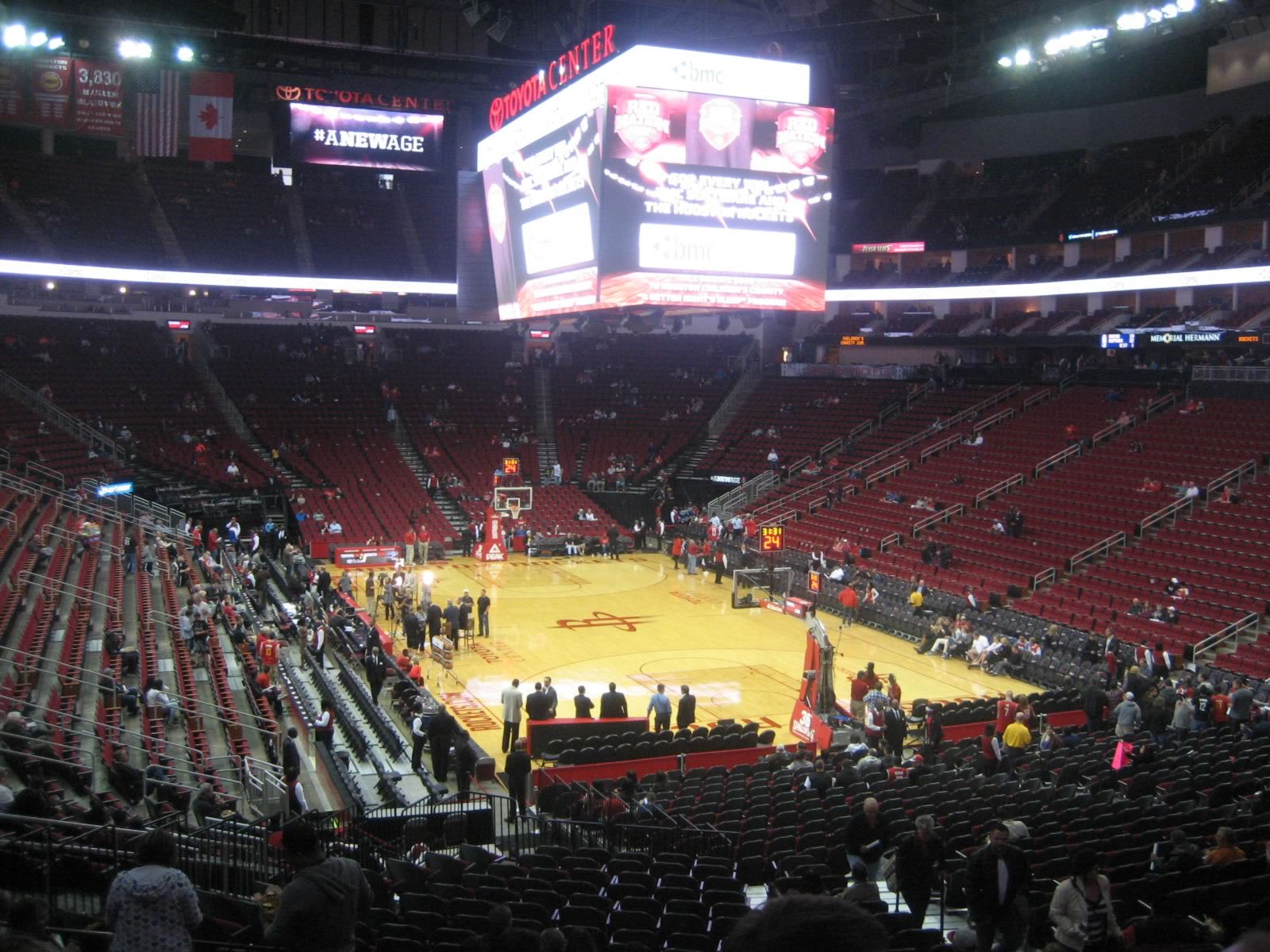 section 115, row 23 seat view  for basketball - toyota center
