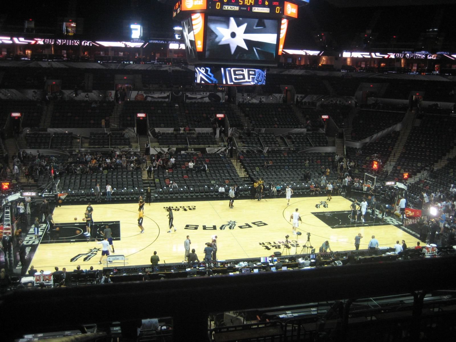 section 108, row 33 seat view  for basketball - at&t center