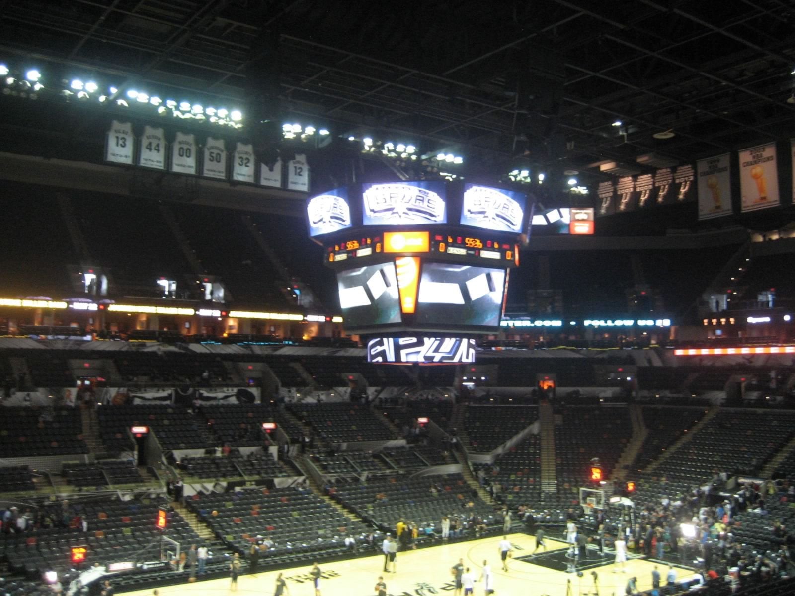 section 110, row 30 seat view  for basketball - frost bank center