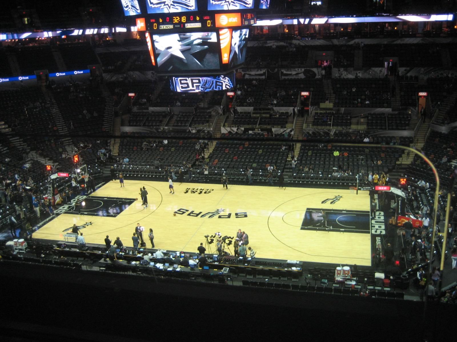 section 207, row 1 seat view  for basketball - at&t center