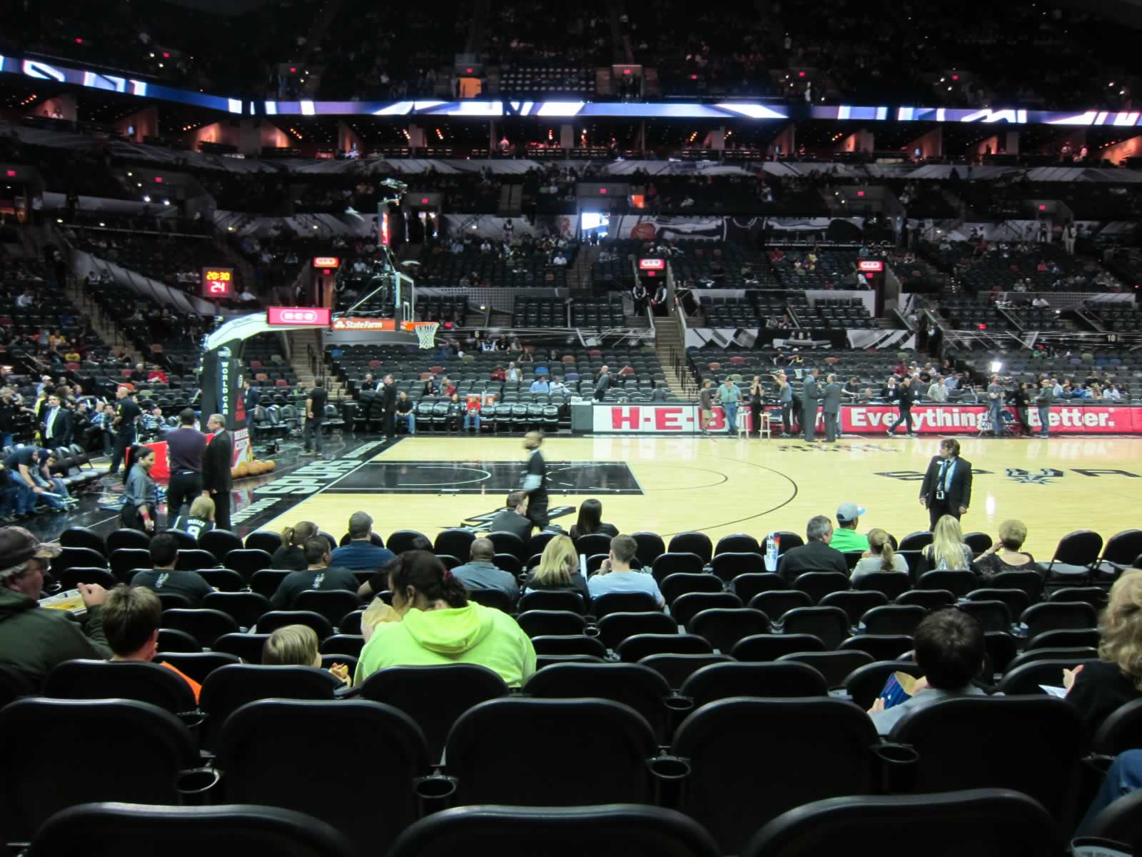 section 24, row 11 seat view  for basketball - frost bank center