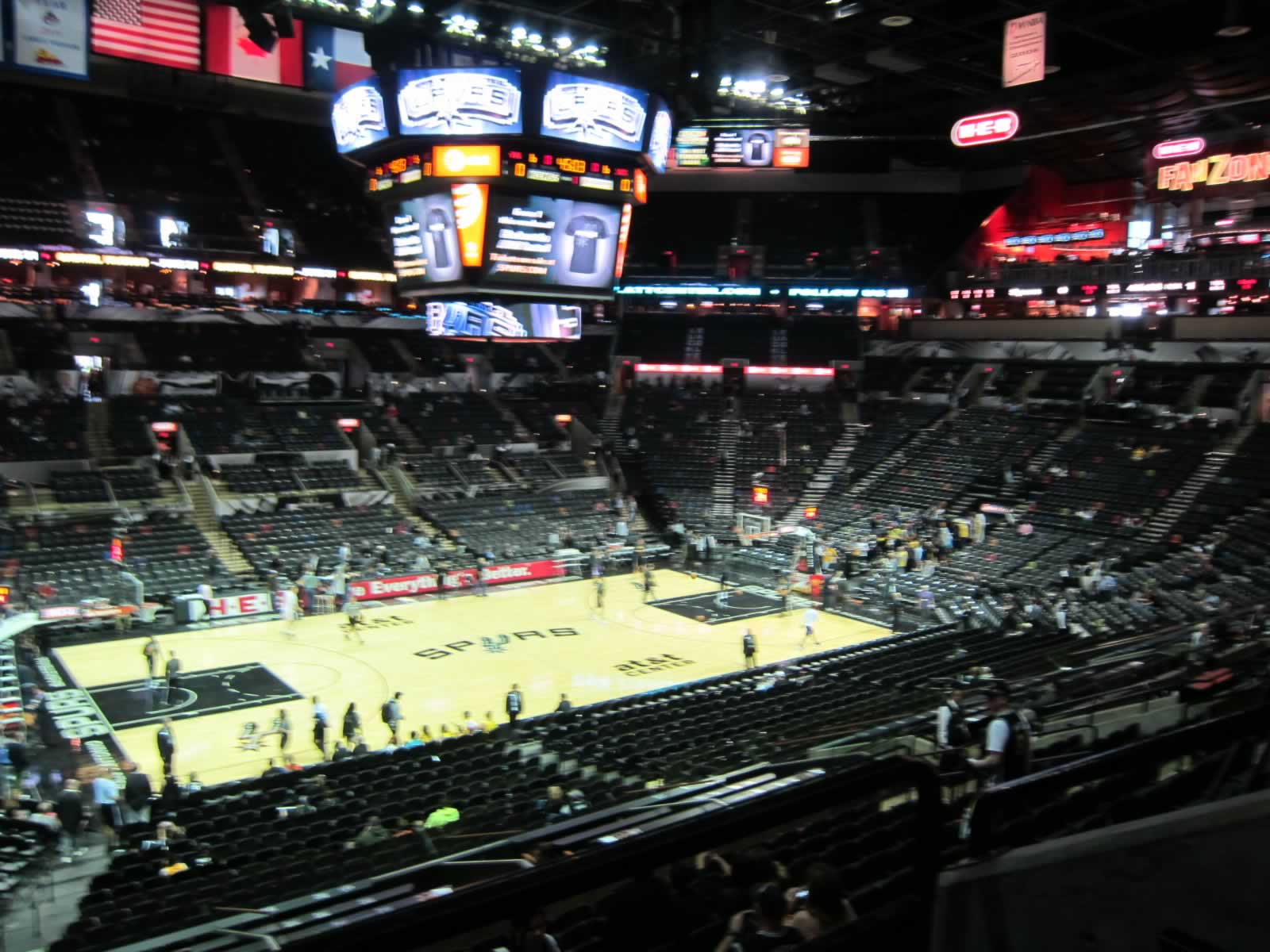 section 124, row 30 seat view  for basketball - at&t center
