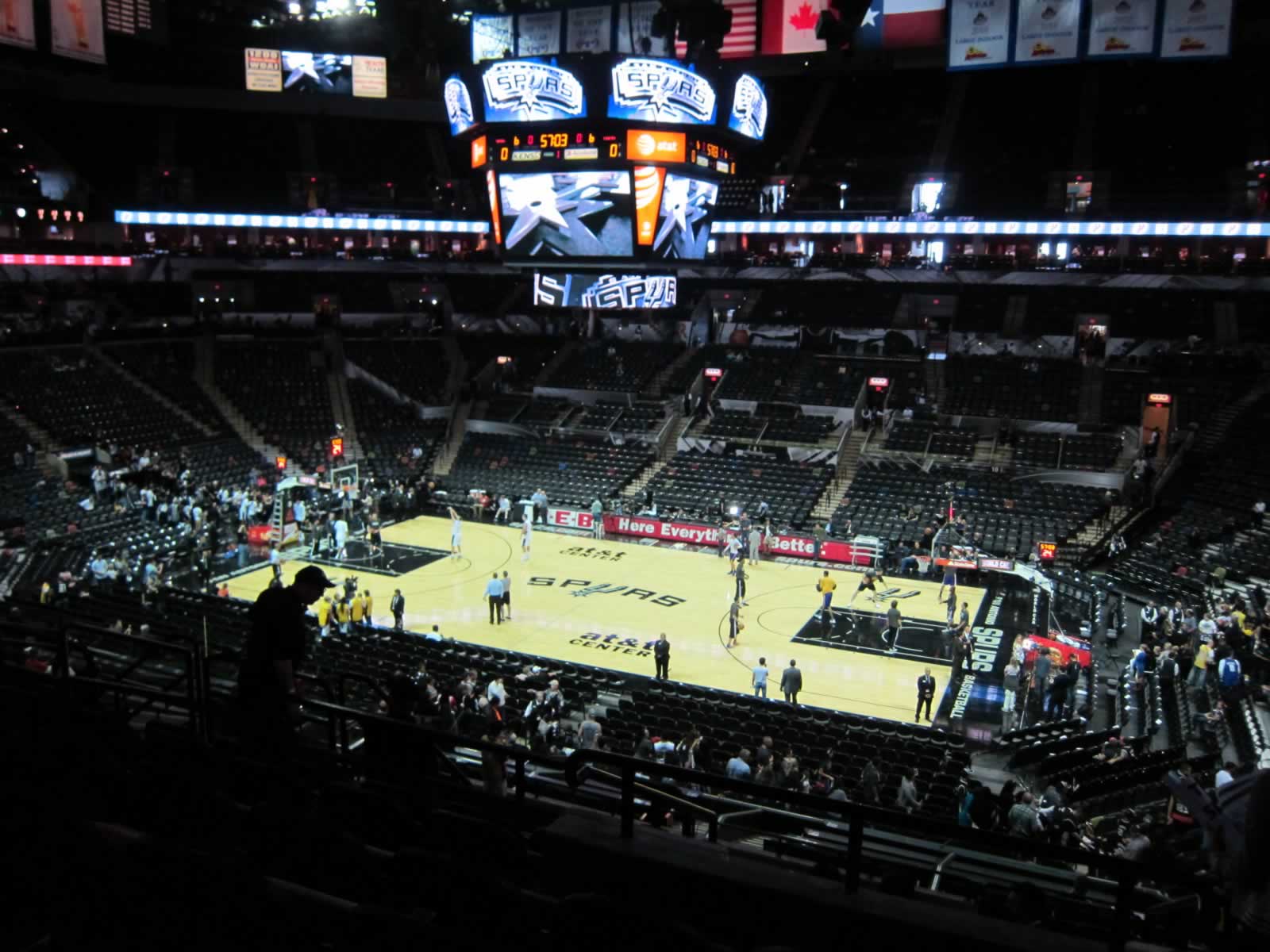 section 120, row 34 seat view  for basketball - at&t center
