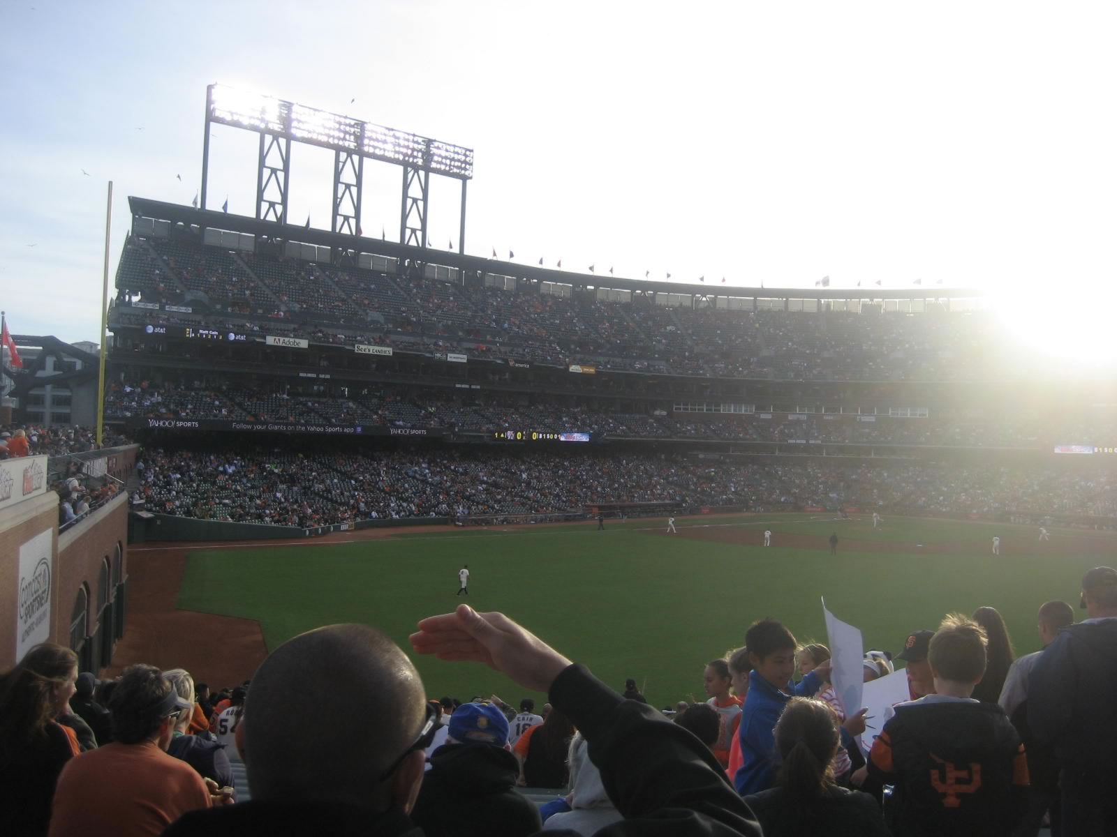section 144, row 33 seat view  for baseball - oracle park