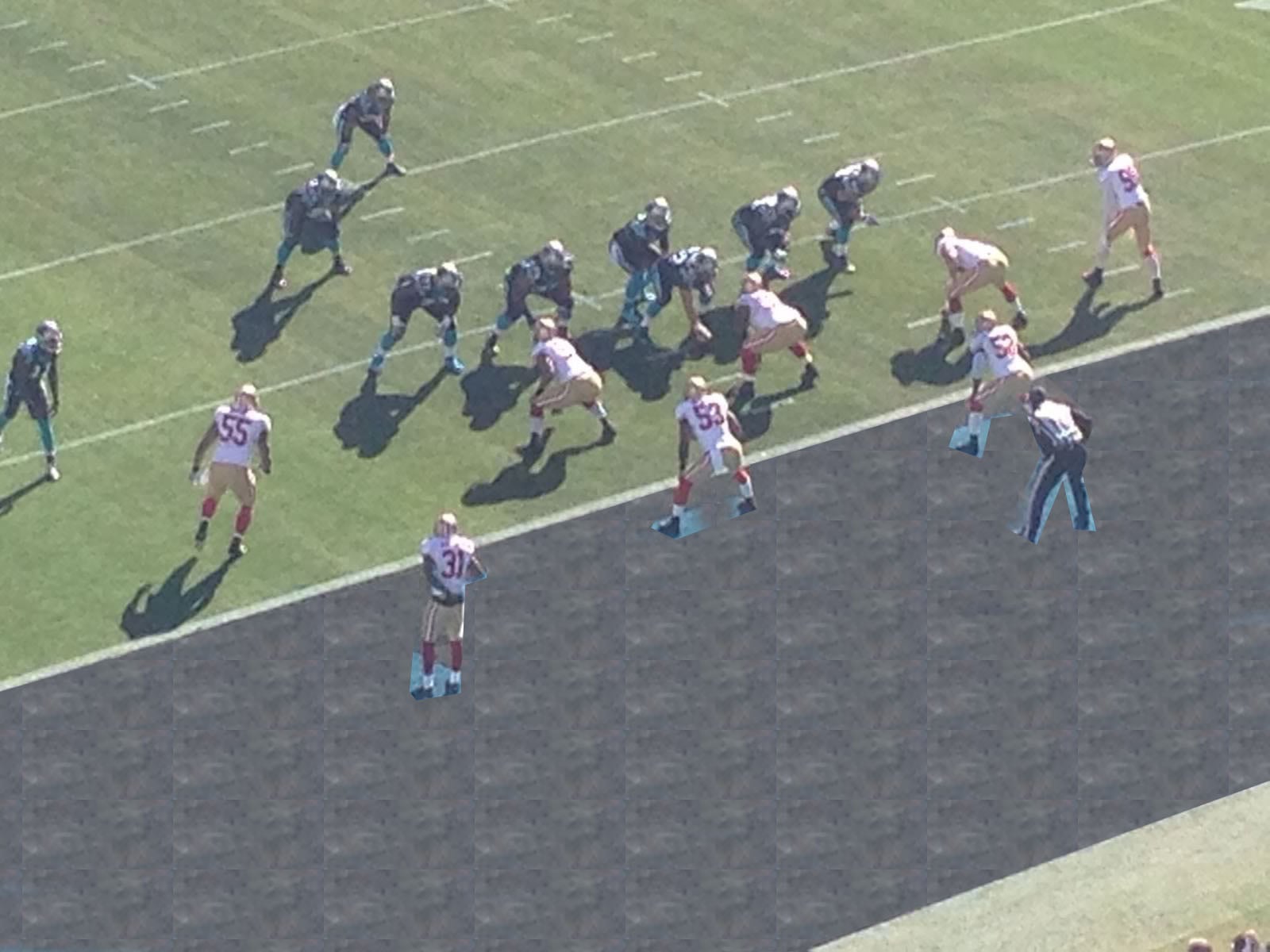section 505, row 1a seat view  for football - bank of america stadium