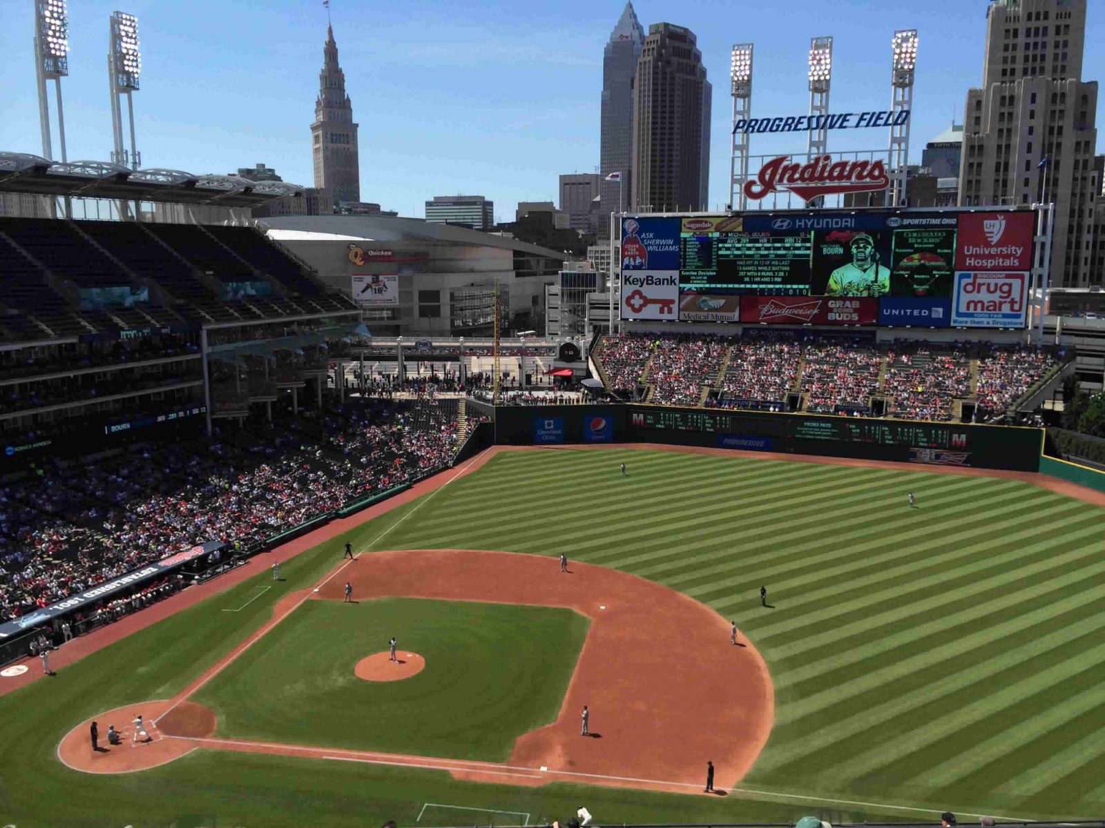 section 541, row n seat view  - progressive field