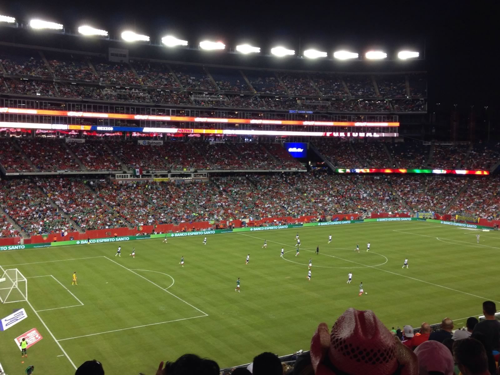 section 214, row 15 seat view  for soccer - gillette stadium