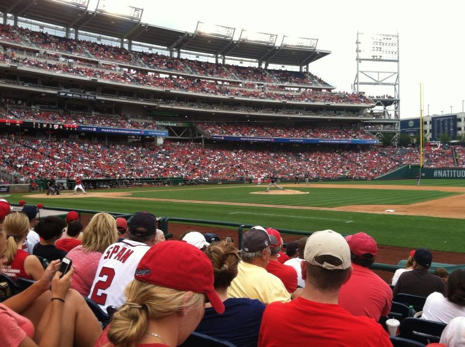 section 130, row h seat view  for baseball - nationals park