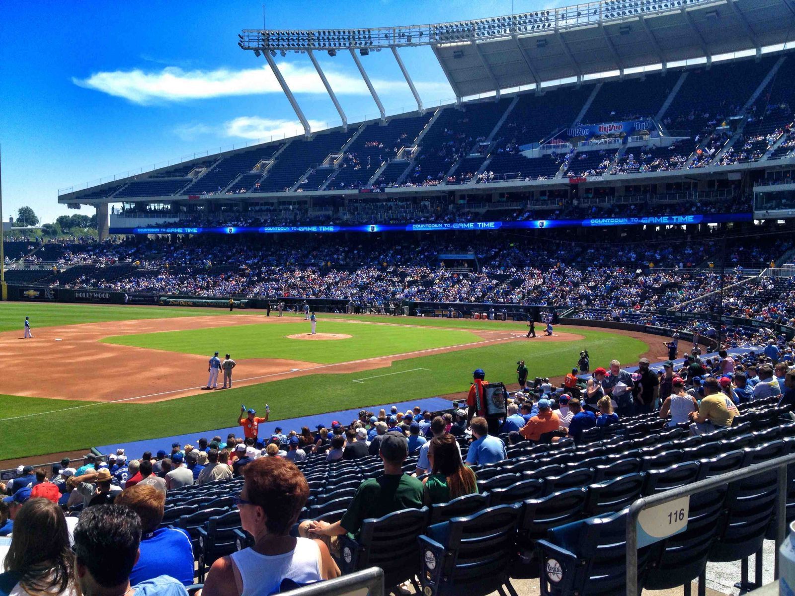 section 215, row aa seat view  - kauffman stadium