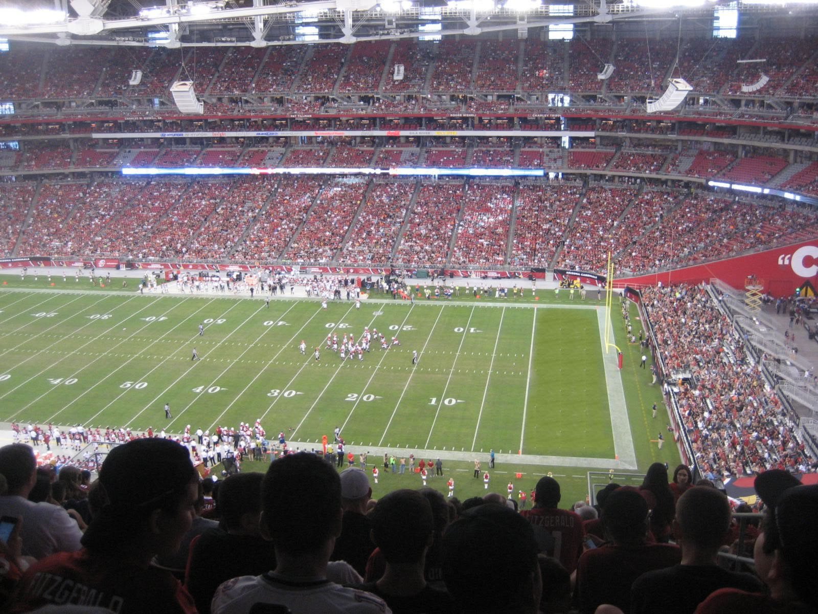 section 408, row 16 seat view  for football - state farm stadium