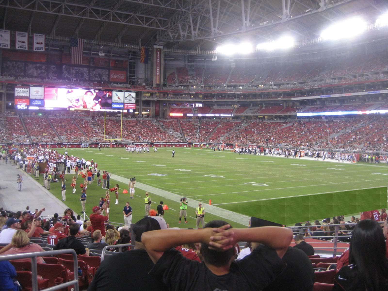 Great height, great angle, good seats State Farm Stadium Section 101