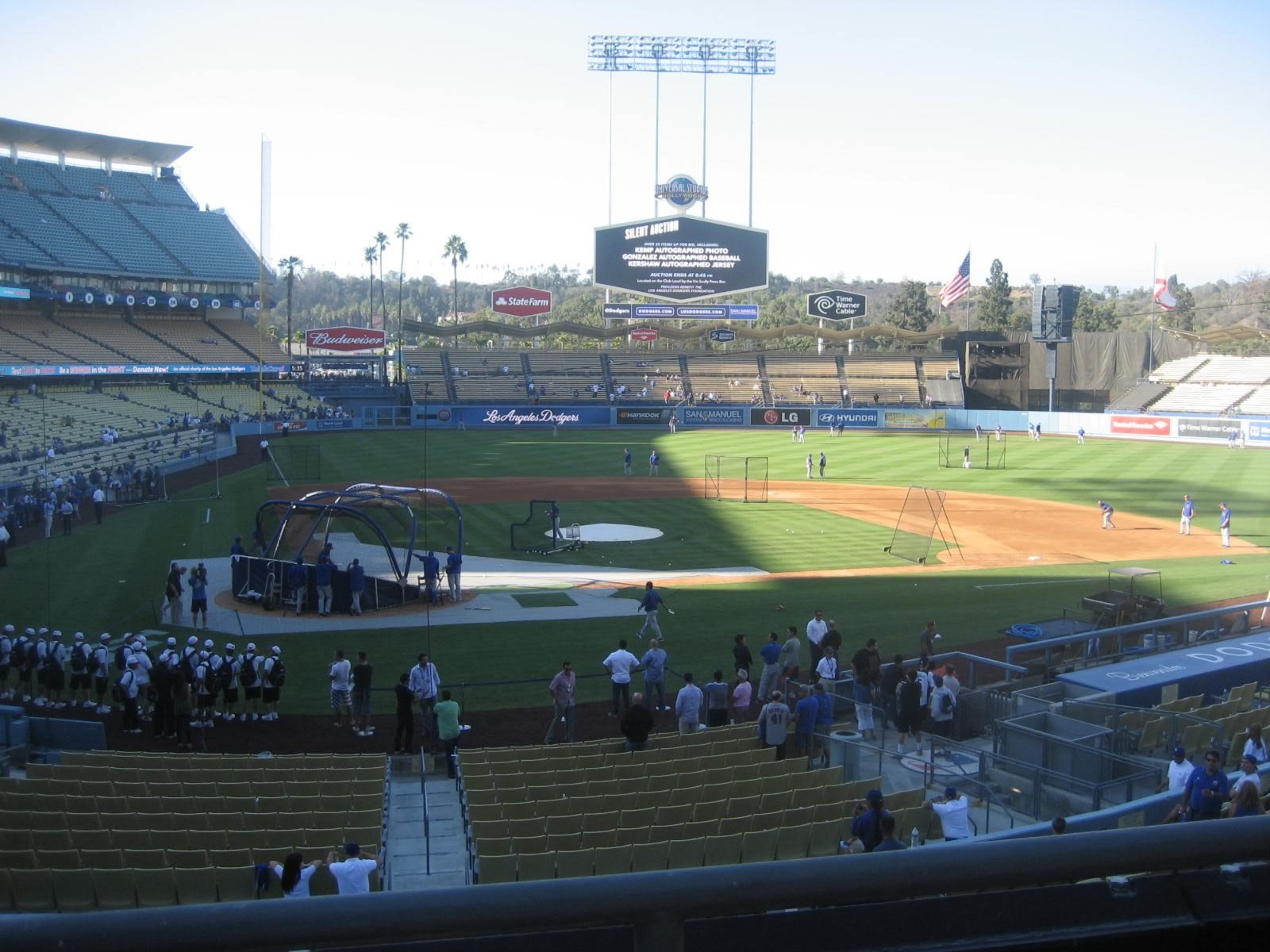section 118, row b seat view  for baseball - dodger stadium