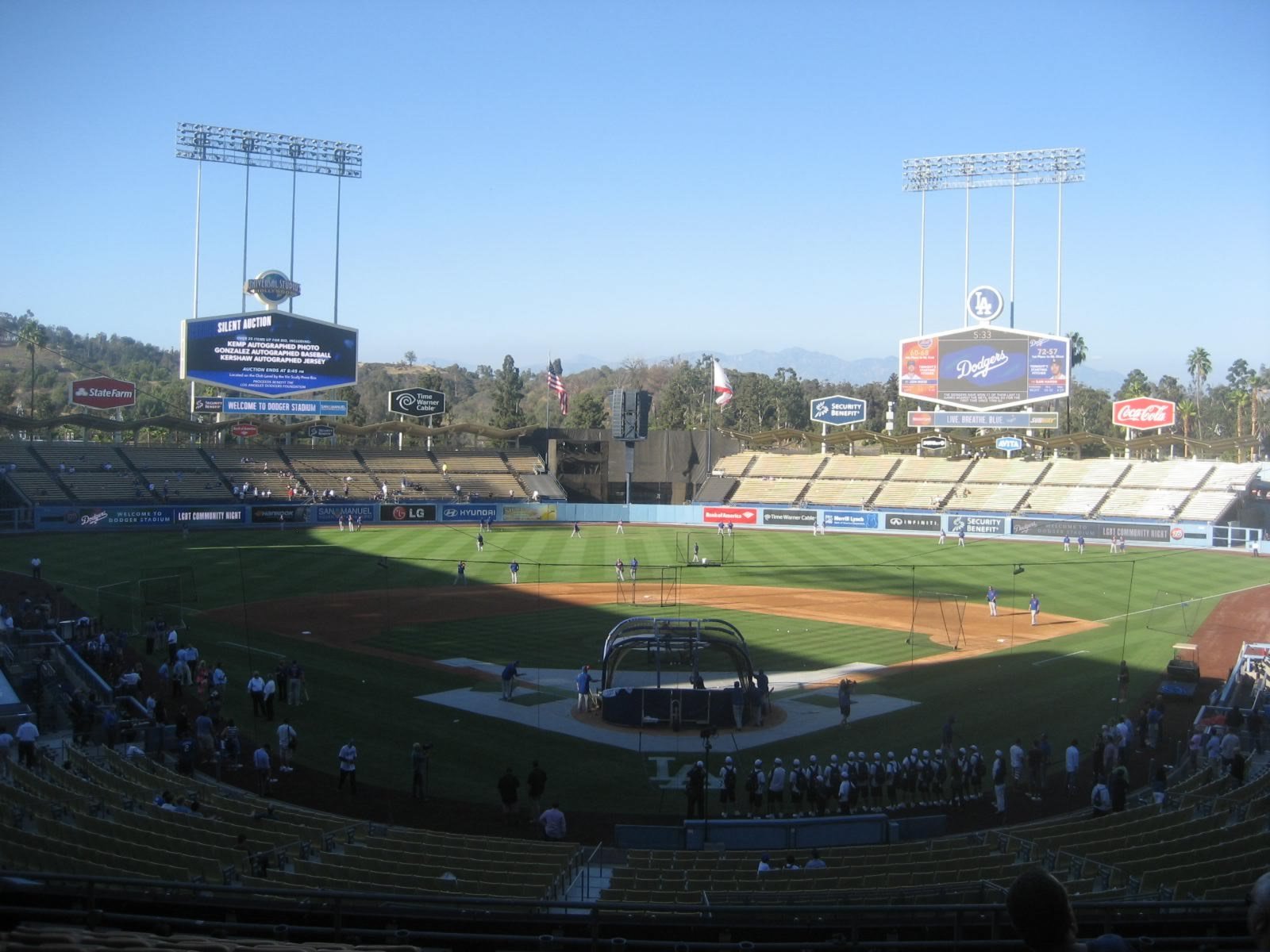 section 101, row m seat view  for baseball - dodger stadium