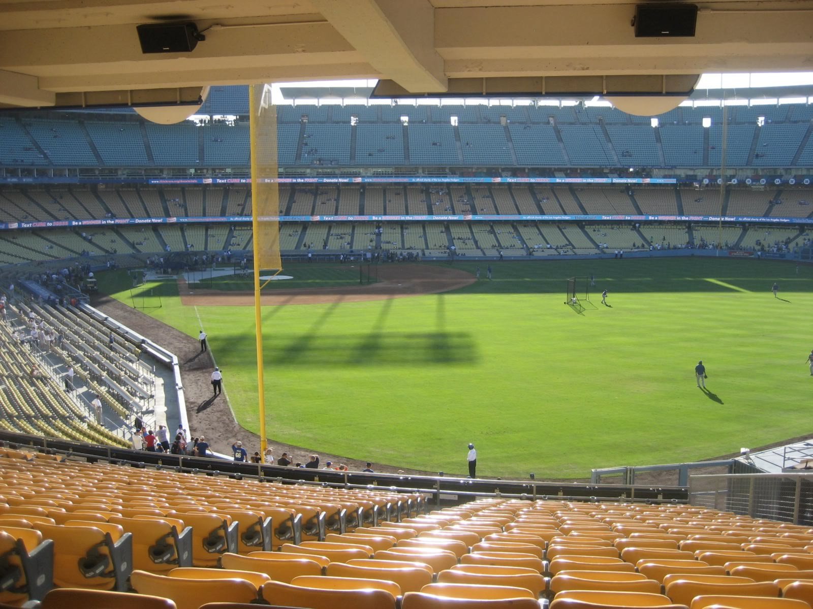 section 168, row v seat view  for baseball - dodger stadium