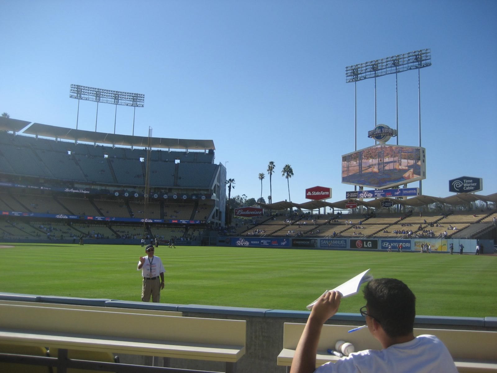 Close, but sunny Dodger Stadium Section 44 Review