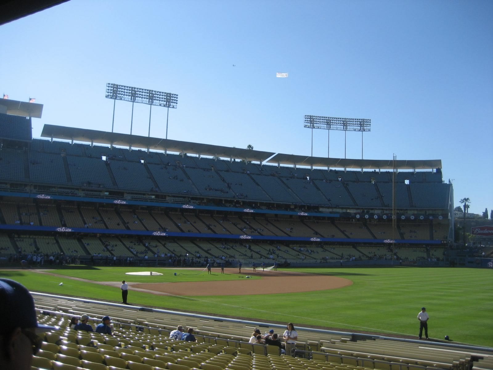 section 40, row u seat view  for baseball - dodger stadium