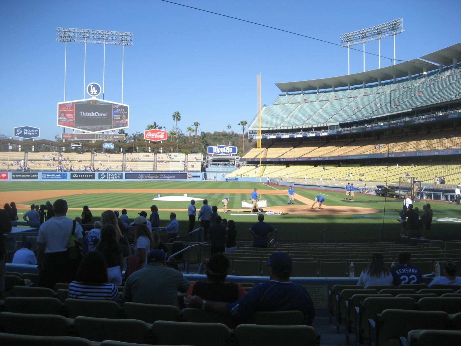 section 13, row k seat view  for baseball - dodger stadium