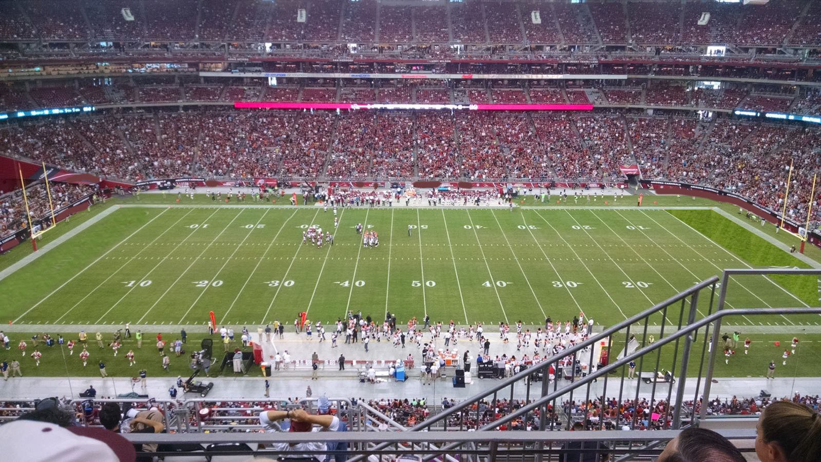 section 444, row 3 seat view  for football - state farm stadium