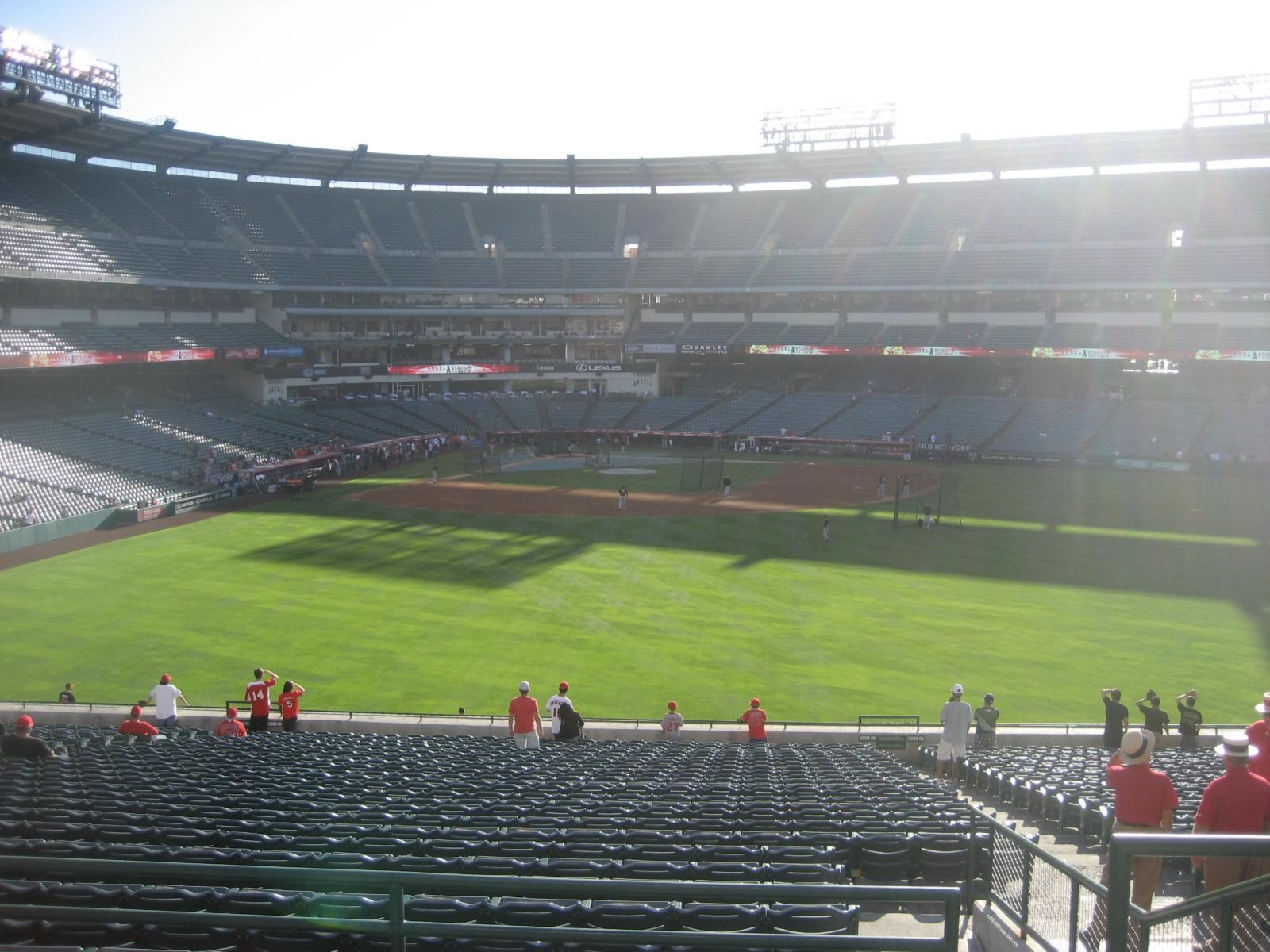 section 246, row d seat view  - angel stadium