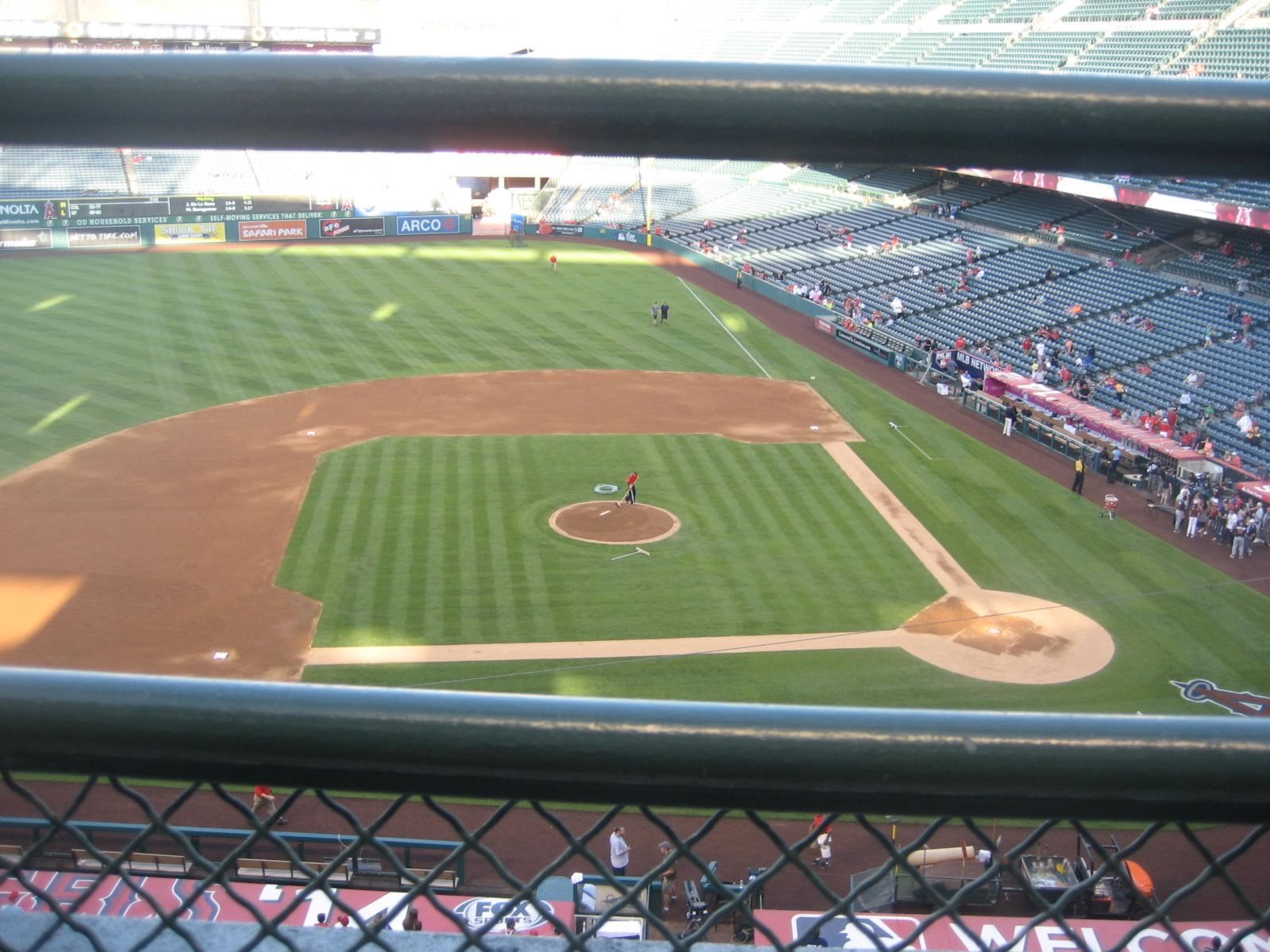section 413, row a seat view  - angel stadium