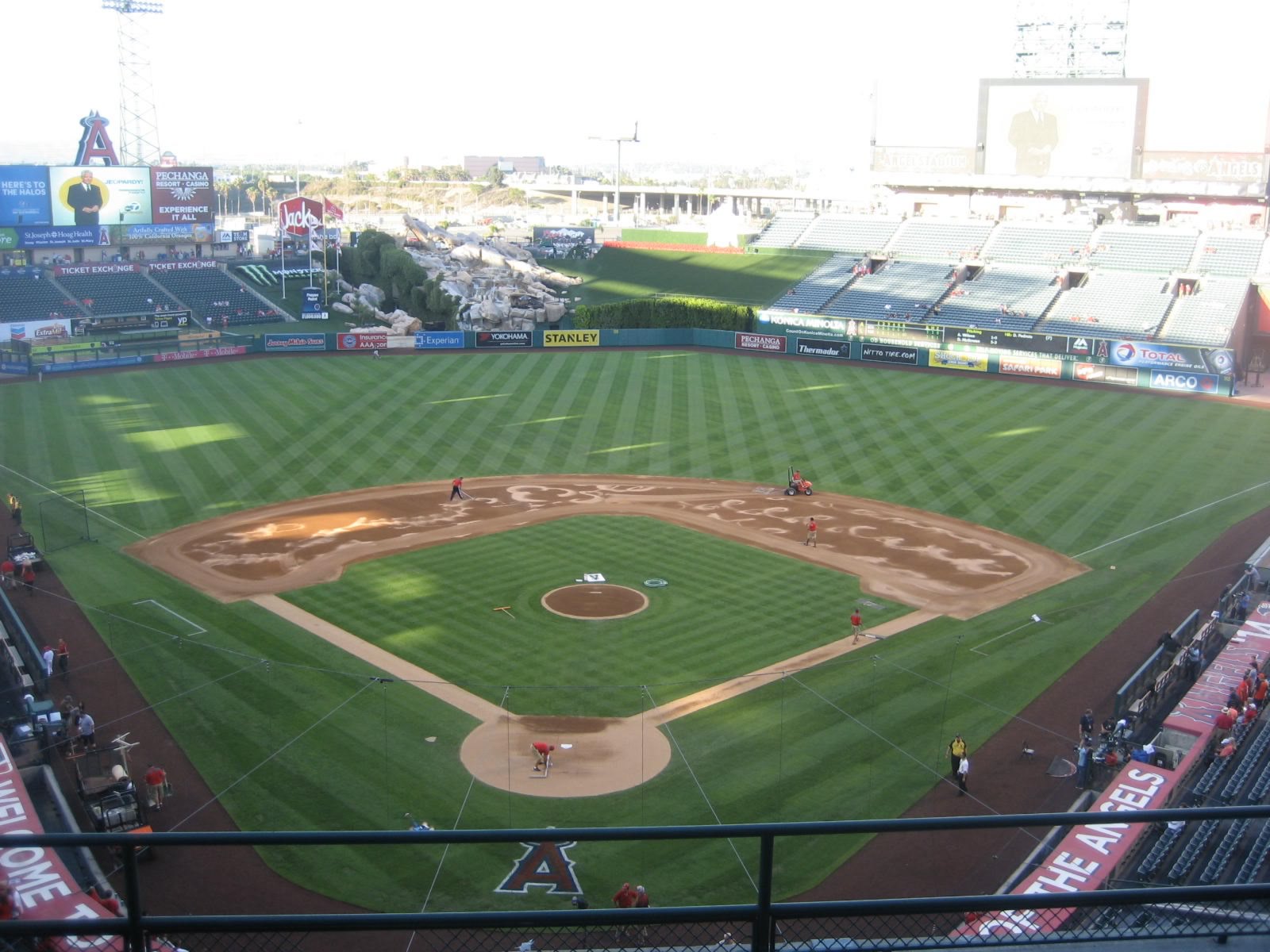 section 419, row f seat view  - angel stadium