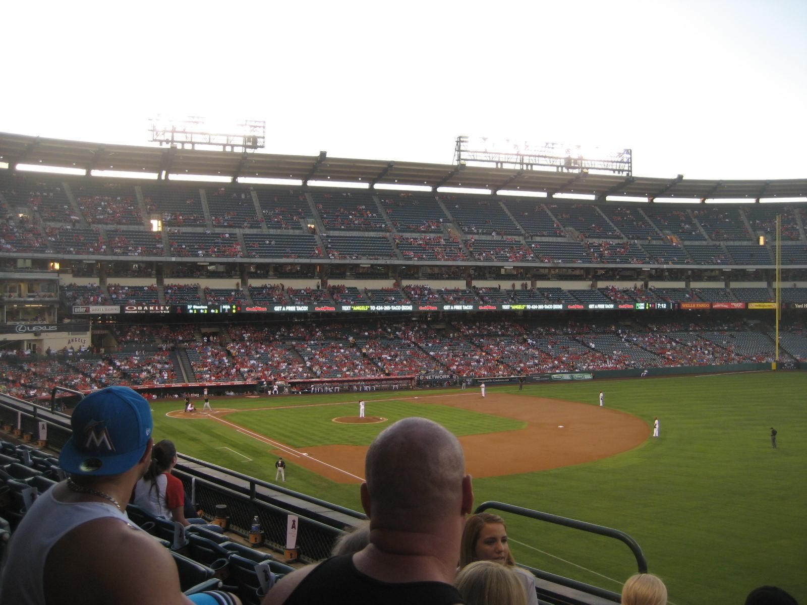 section 344, row d seat view  - angel stadium