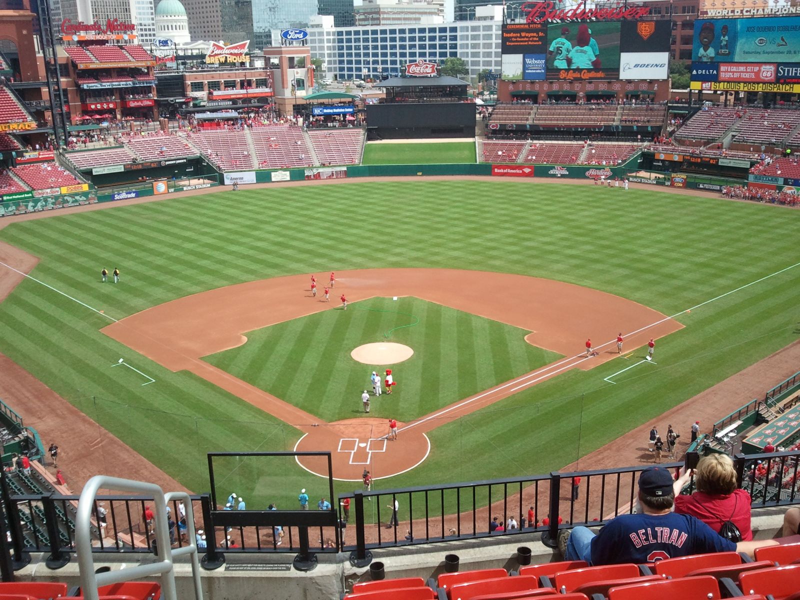 section 350, row 6 seat view  for baseball - busch stadium