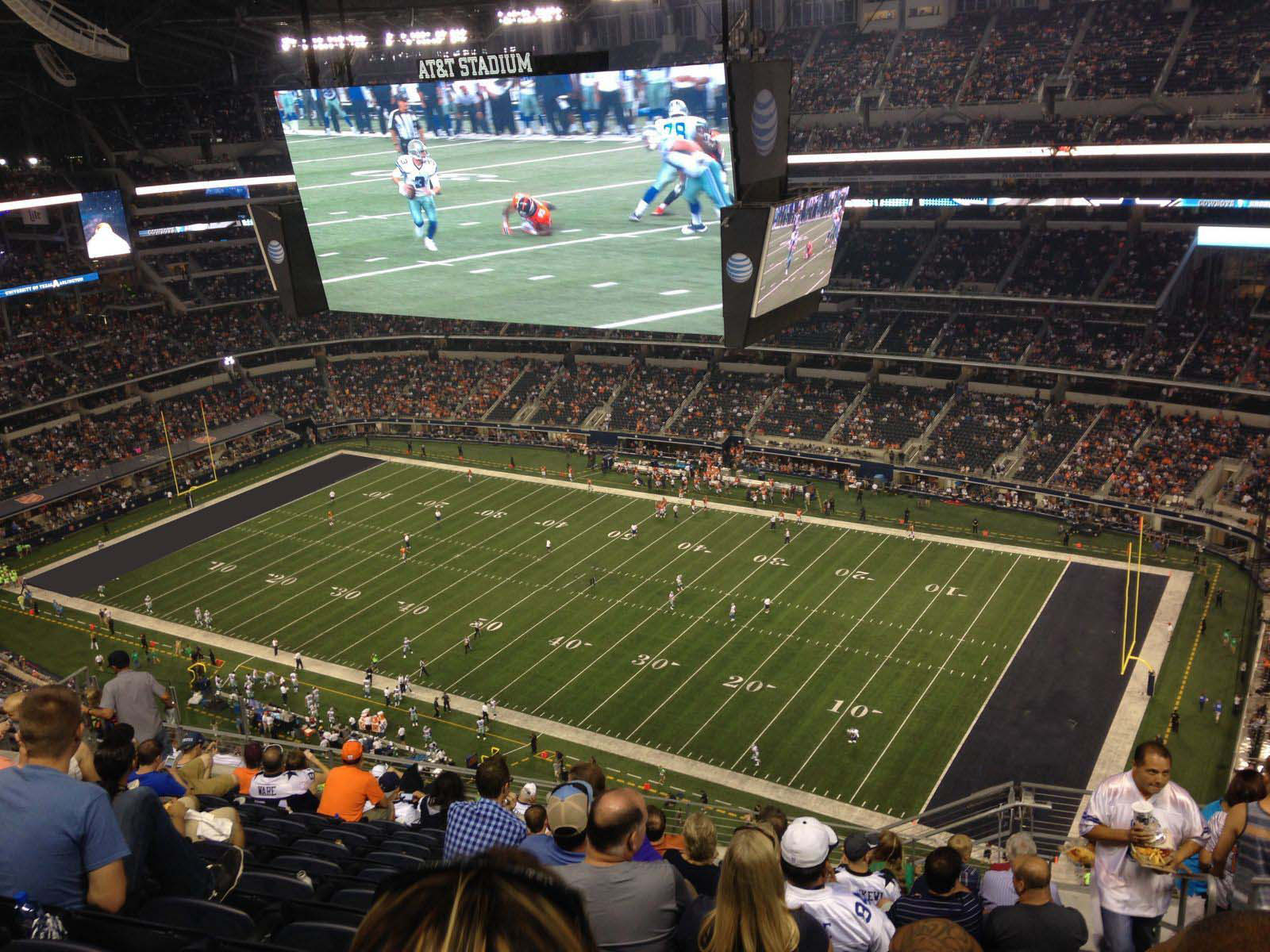 section 408, row 19 seat view  for football - at&t stadium (cowboys stadium)