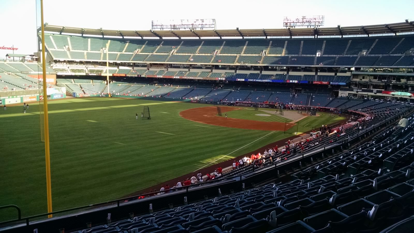 section 305, row h seat view  - angel stadium