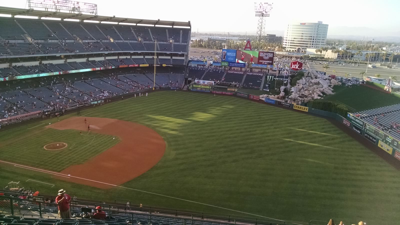section 531, row m seat view  for baseball - angel stadium